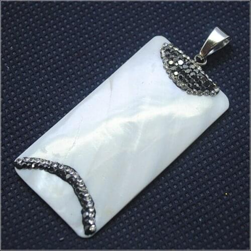 Charming nature yellow shell pendants mother of pearl rectangle shape new designs itally hawaii beach fashion hot items