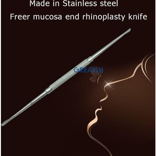 Ophthalmic Stainless Steel Nose Shaping D-type Knife Nose Double End Piece Spade Single Double Head Veterinary Instruments