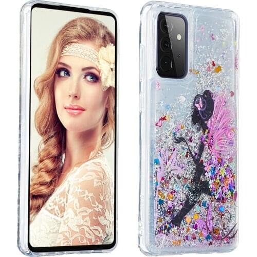 Phone Case for Samsung Galaxy S20 FE A72 A32 A12 5G Note 20 Ultra S10e S9 Plus A51 A71 Glitte Quicksand Soft Silicone TPU Couqe