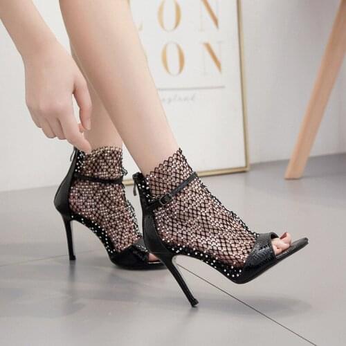 2020 Summer New Banquet Ladies High Stiletto Heels Sandals Shoes Plus Size 35-42 Sexy Peep Toe Gladiator Sandals For Woman Shoes