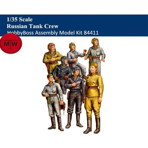 HobbyBoss 84411 1/35 Scale Russian Tank Crew Soldiers Figures Military Plastic Assembly Model Kits