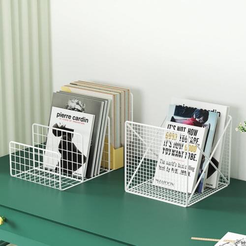 Simple Desktop Small Bookshelf Net Red Desk Shelf Iron Book Stand Transformation Desk Essential Bookshelf Creative Storage