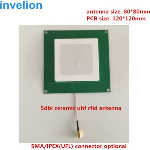 RFID UHF Passive Antenna Ceramic antenna 80*80MM 5dbi PCB plate 120*120mm for embedded system handheld uhf rfid reader