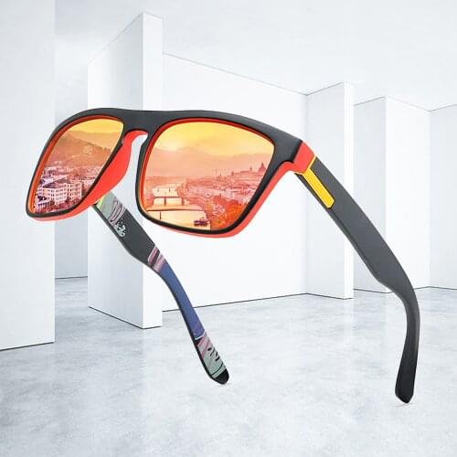 Fashion Wrap Square Frame Retro Decorative Polarized Sunglasses Women Men Versatile Pattern Frame Sports Sunglasses For Adults