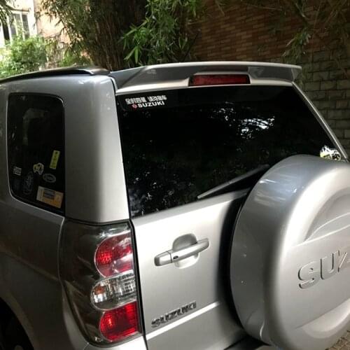 Use For SUZUKI Vitara 2005-2015 Year Spoiler Sport ABS Plastic Carbon Fiber Look Rear Trunk Wing Car Body Kit Accessories