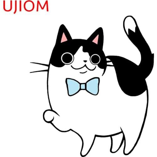 UJIOM Tuxedo Cat Sticker Cartoon Wallstickers Lovely Animals Home Decoration Sticker Bedroom Kids Room Vinyl Decal Wall Art