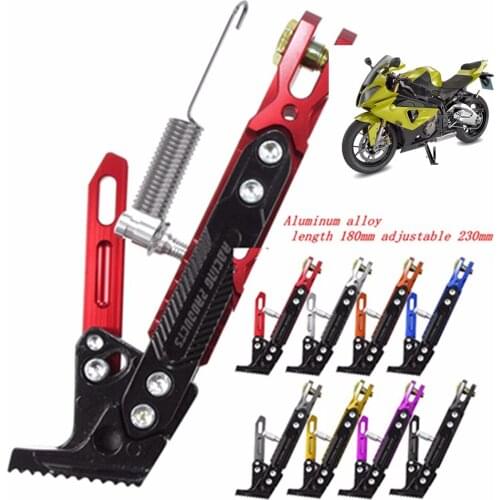 Universal Motorcycle Kickstand Adjustable CNC Aluminium Alloy Tripod Kickstand Foot Side Support Stand Motorcycle Accessories