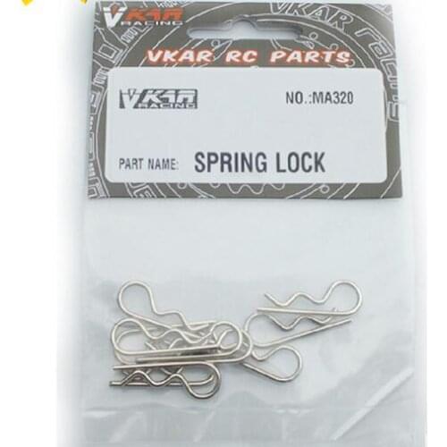 Vkar 1/10 Bison and V.4B buggy and 1/10 Short Course Truck X10 V2 RC CAR PARTS Body shell SPRING LOCK body clips MA320 (10pcs)