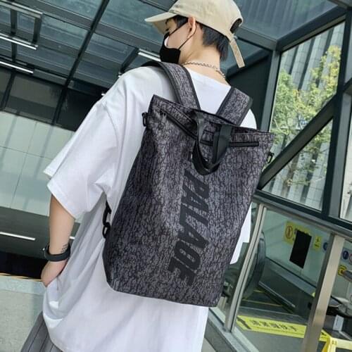 Watertight Couples Backpack Long Useful School Books Bag Fashion Large Travel Shopping Backpack Orange Knapsack Bag for Lady Men