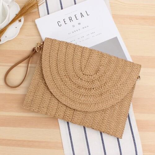YoReAi 2021 Summer New Holiday Beach Bag Messenger Handwoven Rattan Straw Women Knitted Satchel Shoulder Crossbody Bags Clutch