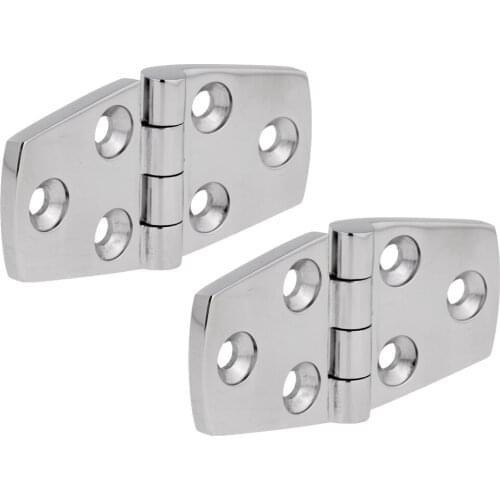 1 Pair Polished Strap Hinge Door Hinges Fitting Stainless Steel Silver Marine Hardware Boat Parts Accessories