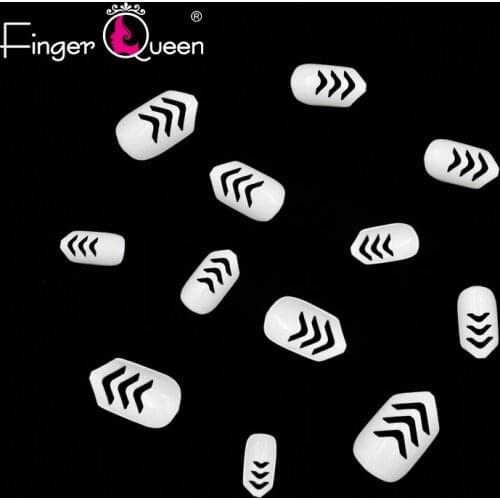 100Pcs/Box White False Nails With Pointed Heads High Quality Plastics Fully Covered Nail Fingerqueen