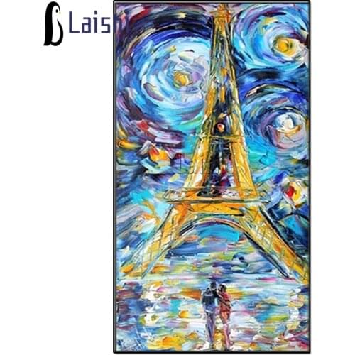 Diamond Painting abstract Paris Van Gogh Tower Starry Night Cross Stitch full Diamond Mosaic Picture Embroidery crystal Beaded