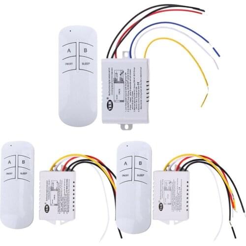 Wireless ON/OFF 1/2/3 Ways 220V Lamp Remote Control Switch Receiver Transmitter Controller Indoor Lamp Home Replacements Parts