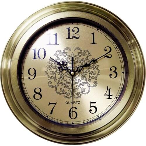 Large 3D Wall Clock Vintage Gold Clocks Mechanism Metal Wall Watches Modern Home Decoration Living Room Kitchen Zegary Gift
