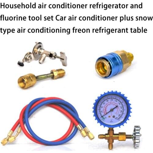 R22 Refrigerant Household Air Conditioning Fluoride Adding Tool Kit Car Air Conditioning Freon Common Cool Gas Meter R134a