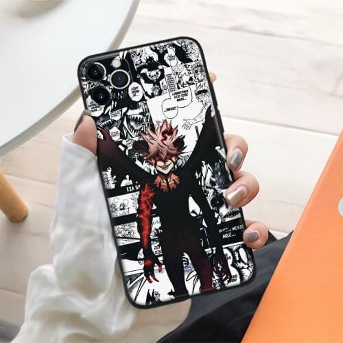 Black Clover Liebe Anime Soft Silicone Glass for IPhone SE 6 6s 7 8 Plus X XR XS 11 12 Mini Pro Max Phone Case Cover Shell