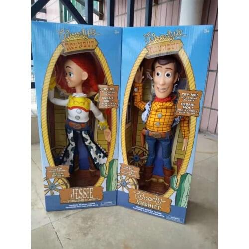 43cm Story 3 Talking Jessie Woody Action Figures Model Toys Children Christmas Gift Collectible Doll