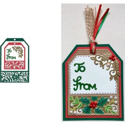 Festival Tag Metal Cutting Dies New 2020 Christmas Tag Embossing Scrapbooking Stencil Craft Diy Scrapbooking Photo Album