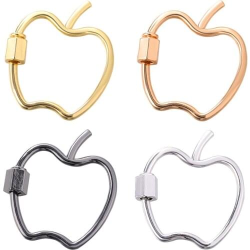 DIY Jewelry Findings Spiral Clasp Supplies Metal Screw Clasps Accessories apple For Necklace Chains Pendant Jewelry Making box