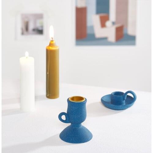 Ins Ceramic Candlestick Nordic Home Decoration Creativity Minimalist Household Table Decor Exquisite Shooting Props