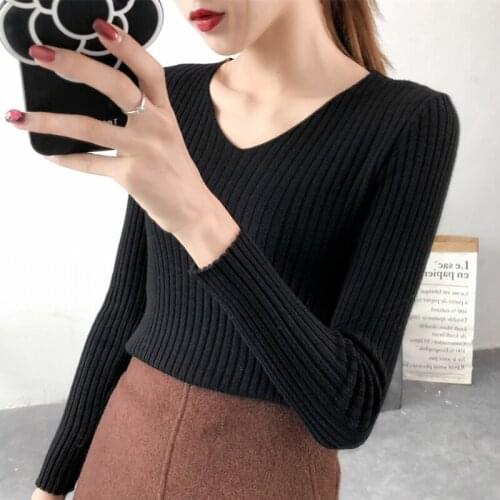 KMETRAM Women's V-Neck Pullovers