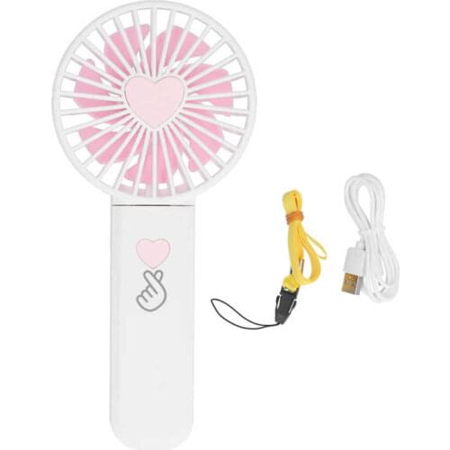 Mini Fan Portable Fan USB Rechargeable Cute Portable with Foldable Handle for Home Office for Students for Shopping Traveling