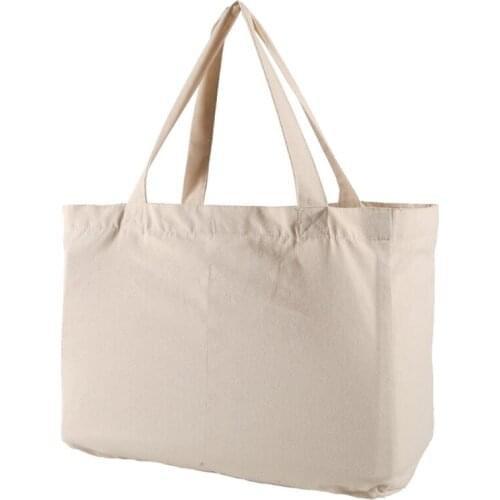 Reusable Grocery Shopping Bag Cotton Shoulder Bag Tote with Handles Women Bag