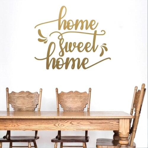 Fashion Home Sweet Home Quote Wall Sticker Wallpaper For living Room Frase Vinyl Wall Decal Decorative Stickers Mural