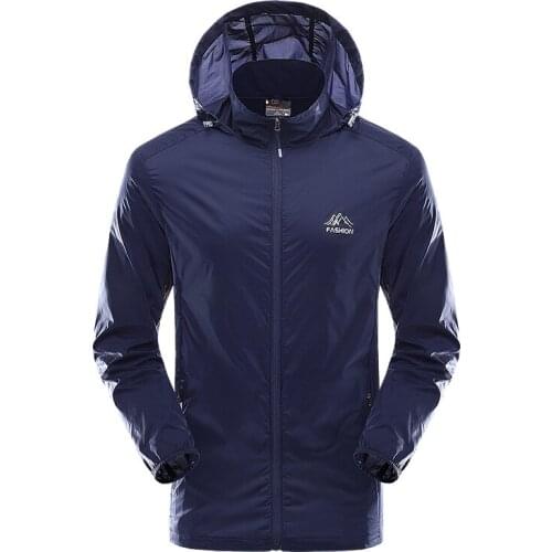 2021 Mens Brand Quick Dry Skin Coat Sunscreen Waterproof Women Thin Army Outwear Ultra-Light Windbreaker Jacket Polyester