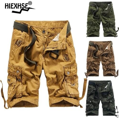 2021 New Camouflage Loose Cargo Shorts Men Cool Summer Military Camo Short Pants Homme Army Military Tactical Shorts Big Size 44