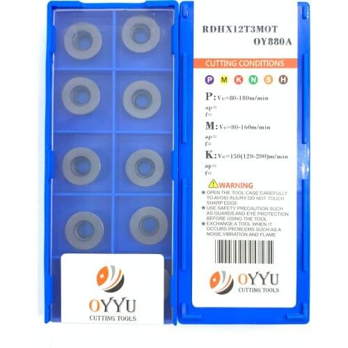 OYYU RDHX12T3 RDHX1003 MOT RDHX12T3MOT RDHX1003MOT OY880A Round Carbide Inserts R5 R6 RDHX 1003 12T3 Milling Cutter CNC Lathe