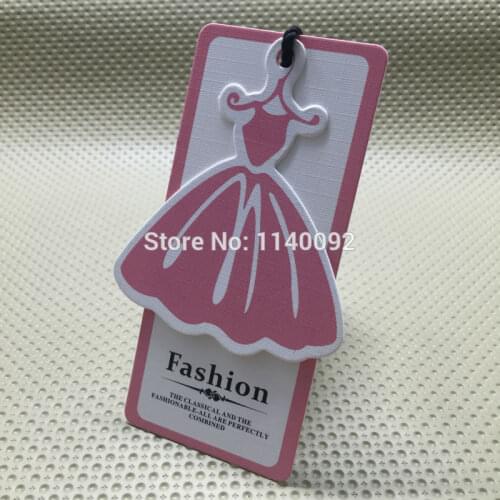 Custom textured swing tags/cute shape cutting cardboard/garment tag printing/clothing printed labels/clothing woven labels logo