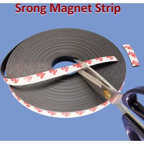 Strong Flexible Magnet Strip Self Adhesive Magnetic Tape Rubber Magnet Tape Lenght 39.37inch