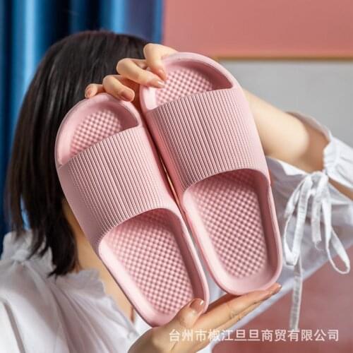 Slippers womens home indoor bathroom bath mute non slip mens EVA soft bottom wear-resistant slippers women shoes