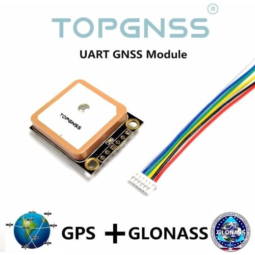 UART 3.3-5V TTL GPS Modue GPS GLONASS dual mode M8n GNSS GPS Module Antenna Receiver,built-in FLASH,NMEA0183 FW3.01 TOPGNSS