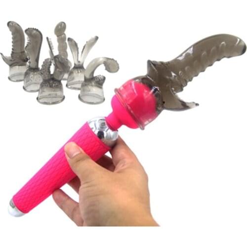 Magic Wand Vibrator Head Cap Extender Attachments Clitoris G-Spot Anal Stimulation Female Ejaculation Fidget Sex Toys for Women