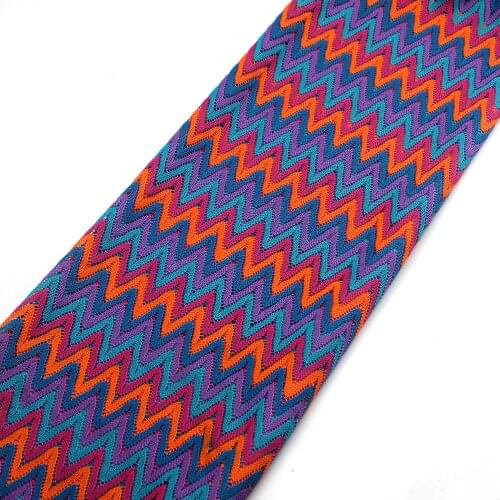 Zig Zag Knitting Lace Fabrics Orange 1 Meter For Dress Wave Striped Crochet Mesh Fabrics Diy Garment 150CM Wide