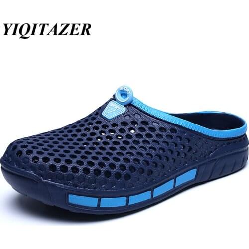 YIQITAZER 2018 New Fashion Cool Summer Shoes Man,Water Slippers Men Shoes Light High Quality PVC Material