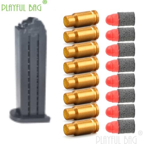 Outdoor sports fun toy boys equipment the same shell throwing pistol G17 kirt special magazine soft bullet gun accessories id34