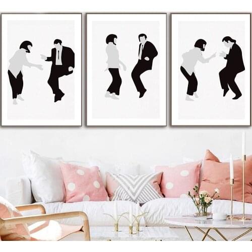 Fun Dancing Music Poster Black White Print Girlboss Gift for Her Fashion Film Art Feminism Wall Picture for Bedroom Home Decor