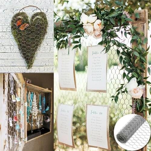 Protective Galvanized Hexagonal Outdoor Garden Plants Yard Home Decor Frame Chicken Fence Lightweight DIY Wire Netting Sturdy