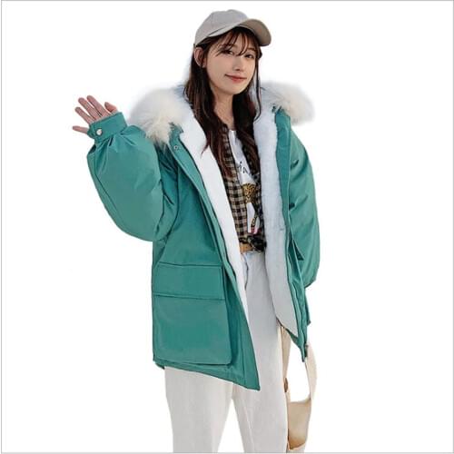 Winter Clothing Thickening Parkas Women 2019 Jacket Female short New Winter Lamb Fur Coat Women Winter Coats Z98