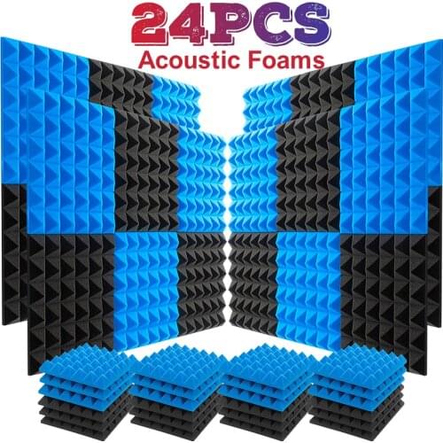 6pcs Soundproofing Foam Acoustic Foam Sound Treatment Studio Room Absorption Tiles Polyurethane foam