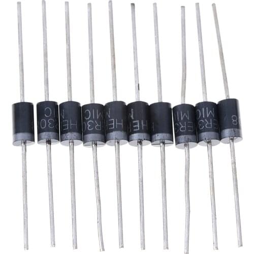 10Pcs/Lot HER308 HER 308 Rectifier Ultra Fast Recovery Diode 3A 1000V DO-27 Tool Parts