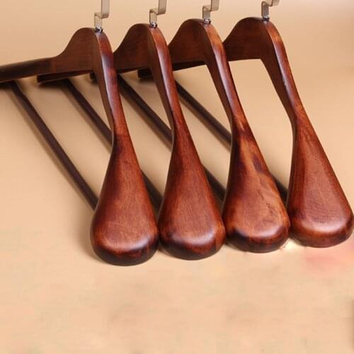 Free shipping 4pcs/lot 40CM/ 45CM Vintage Solid Wood Hanger Wide-shouldered Traceless Suit Hangers