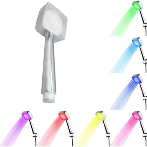 7Color Change LED Romantic Light Water Bath Home Bathroom Shower Head Bath Showering System Replacement Part