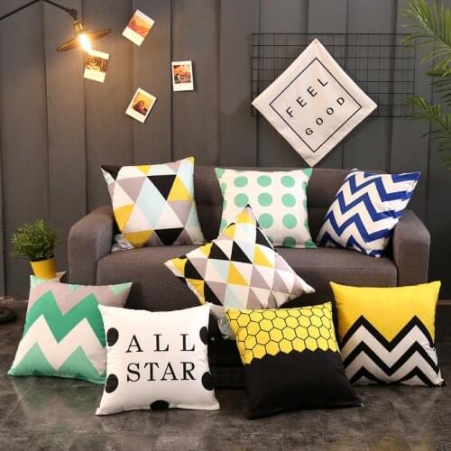 Nordic Fashion Geometry Throw Pillow Multicolor Design Double Sides Printing Cushion Cover Polyester Sofa Office Pillow Cases