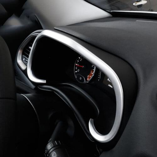 For Jeep Renegade 2015 2016 2017 2018 Chrome Dashboard Instrument Panel Gauge Matte Cover Trim Frame Car Styling Molding Garnish