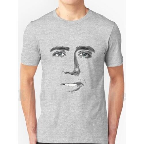 John Travolta Face T Shirt Cotton Men Diy Print Cool Tee John Travolta Nicolas Cage Nic Cage Cage Face God The One True God
